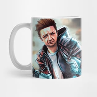 Anime illustration of Jeremy Renner Mug